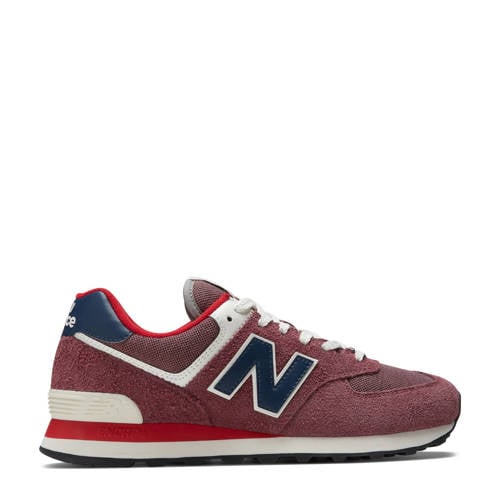 New Balance 574 sneakers donkerrood/blauw/wit