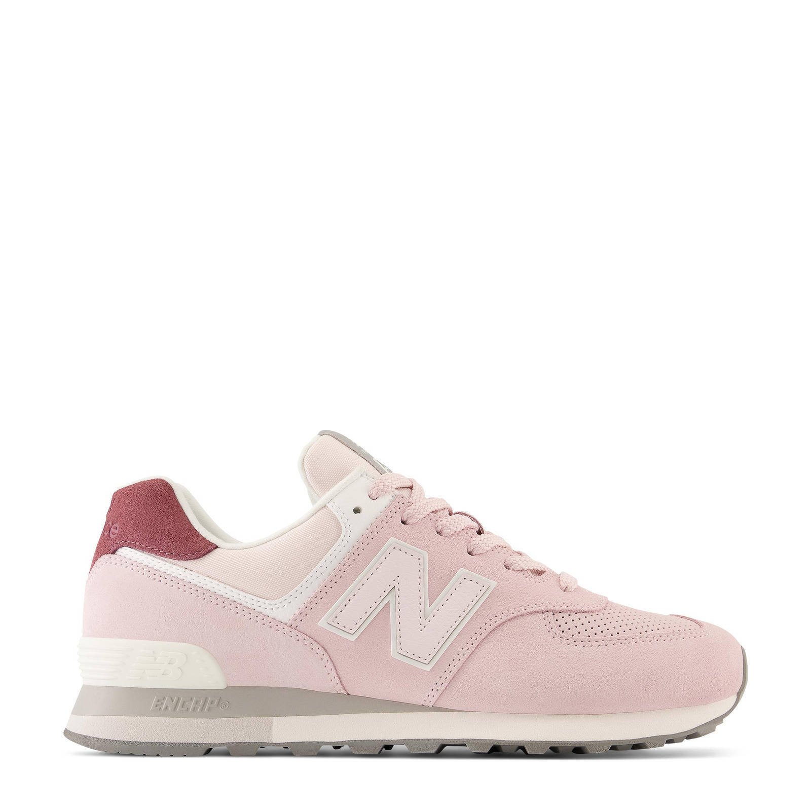 New Balance 574 sneakers roze wit grijs wehkamp