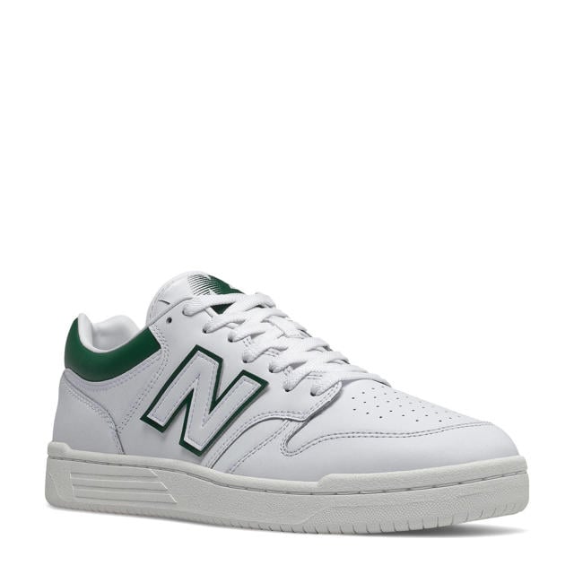Koppeling onderhoud verrader New Balance 480 leren sneakers wit/groen | wehkamp