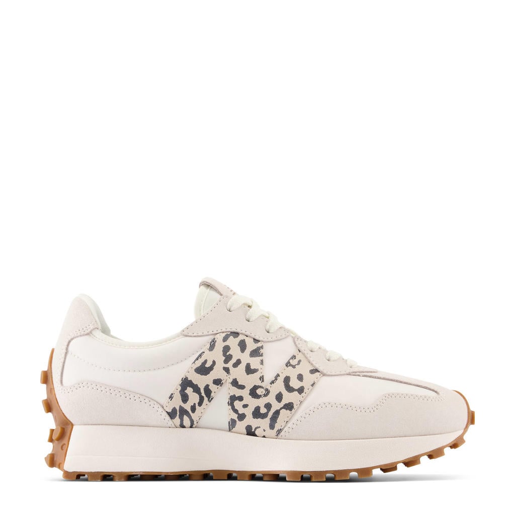 Wit, ecru en zwarte dames New Balance 327 sneakers van mesh-suède/voering: mesh/voetbed: eva met veters