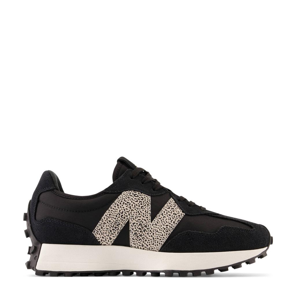 Zwart en witte dames New Balance 327 sneakers van mesh-suède/voering: mesh/voetbed: eva met veters