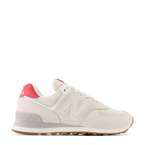 New Balance 574 sneakers beige/grijs/rood