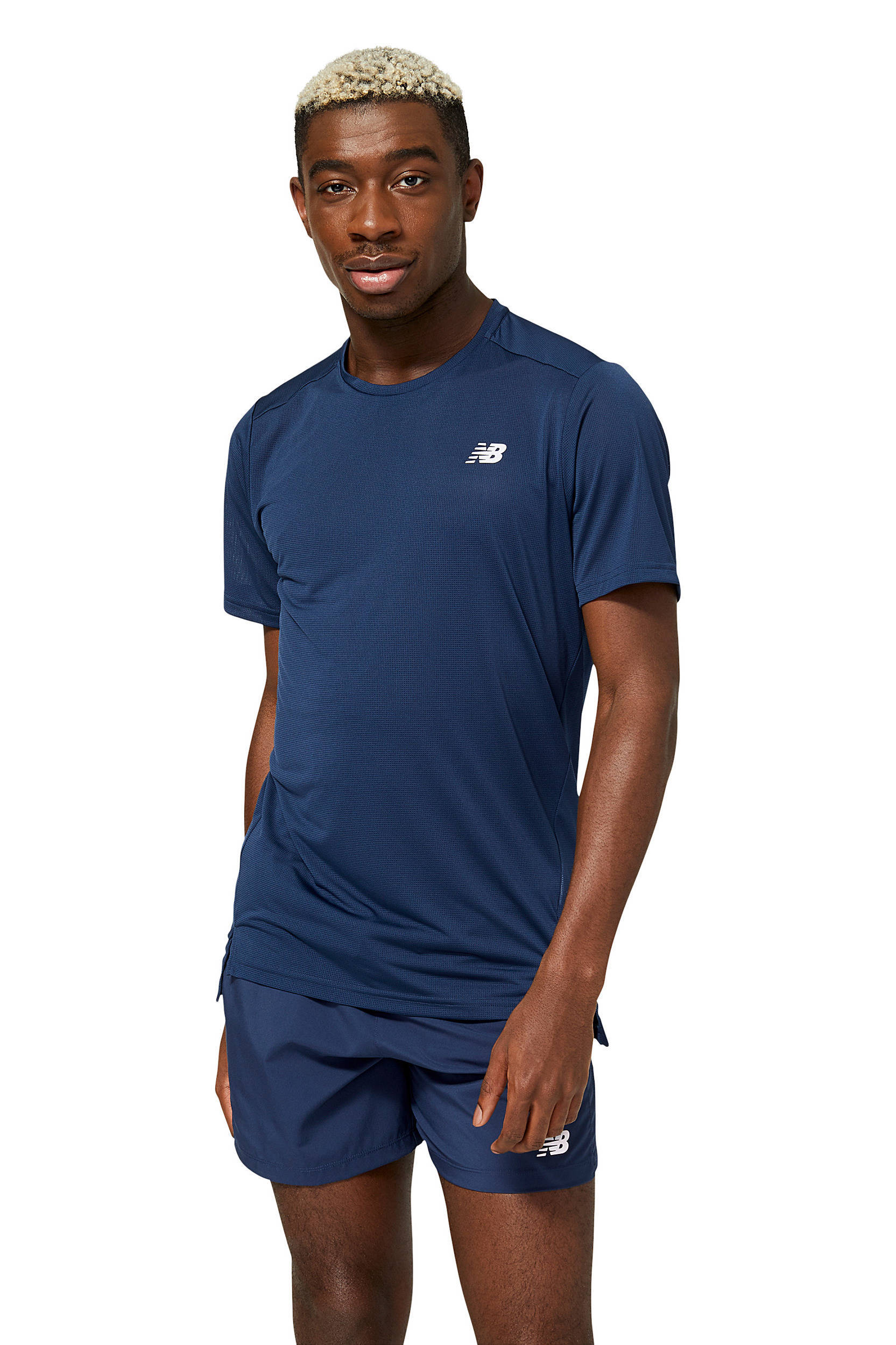 New Balance hardloopshirt donkerblauw | wehkamp