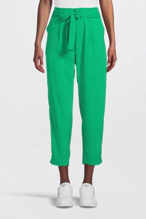 cropped tapered fit broek Andrea groen