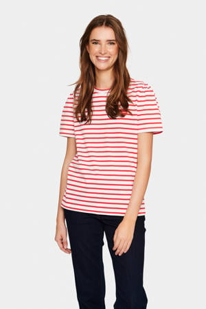 gestreept T-shirt Taira rood/wit