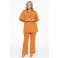 YOEK top DOLCE van travelstof oranje