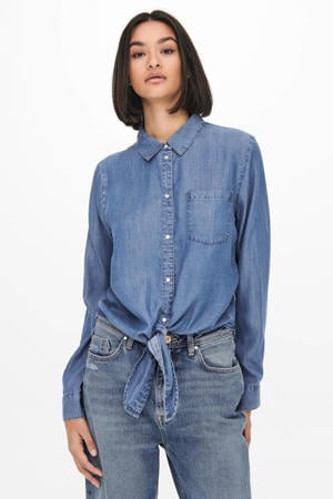 denim blouse JDYJASPER medium blue