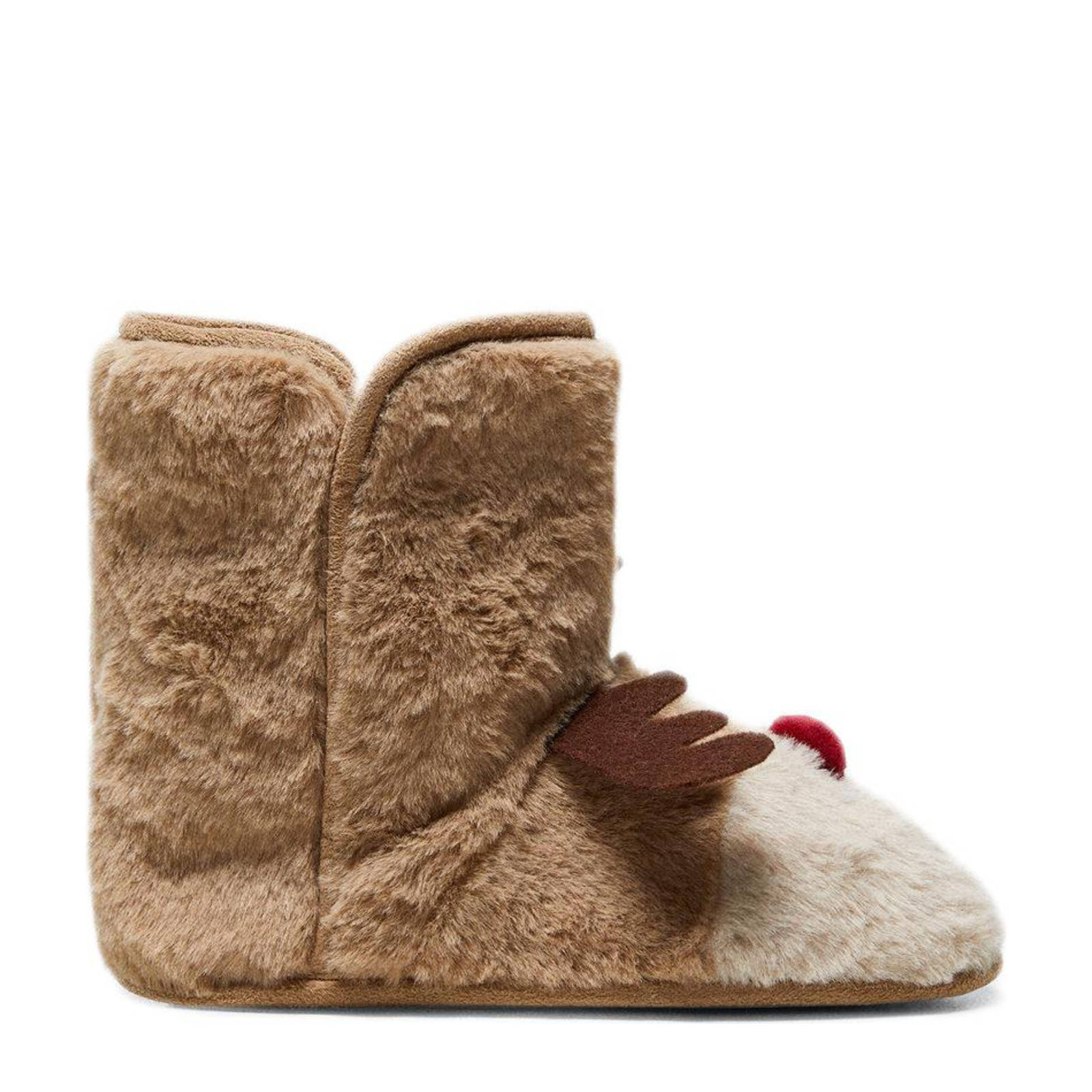 Mango Kids rendier pantoffels bruin kids | wehkamp