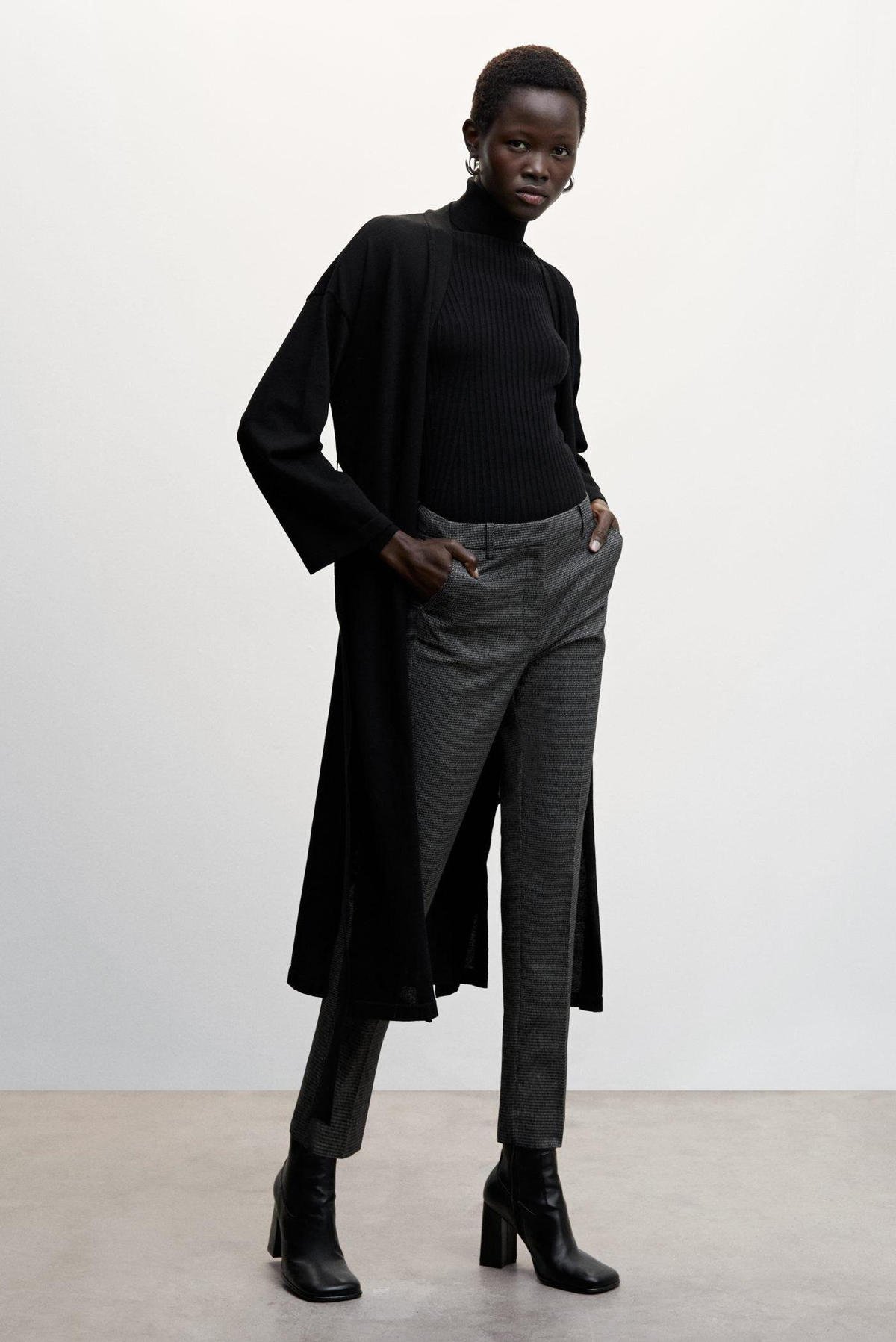 Gevlekt poort Rationalisatie Mango lang vest van gerecycled polyester zwart | wehkamp