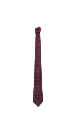 stropdas met all-over print donkerrood