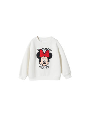 Minnie Mouse sweater met printopdruk ecru