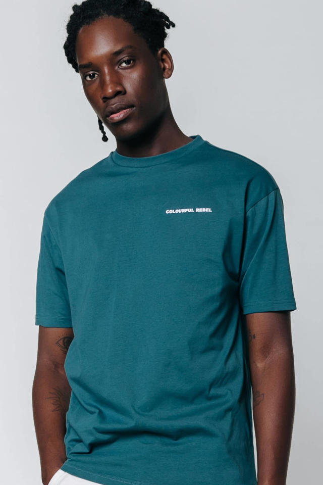 ingewikkeld geef de bloem water Volg ons Colourful Rebel T-shirt New Mindset van biologisch katoen dark turquoise |  wehkamp