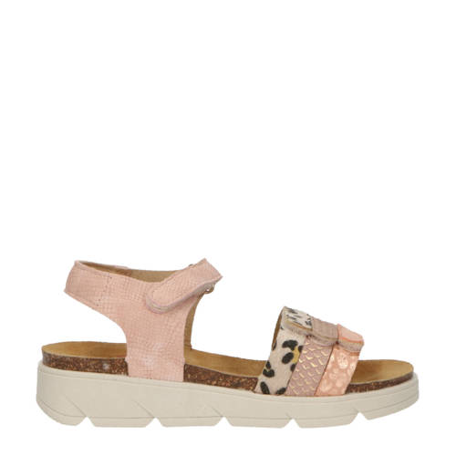Develab 48344 leren sandalen roze