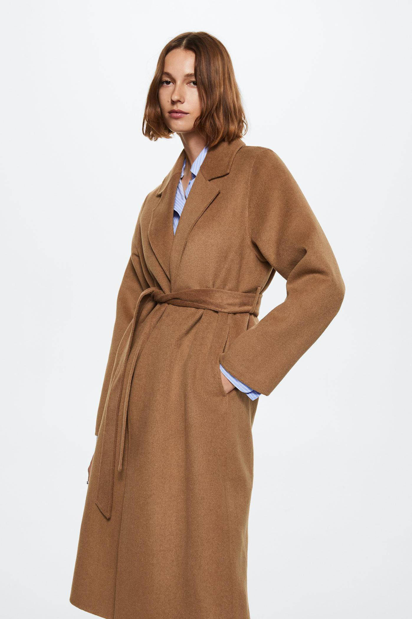 Mango camel outlet coat