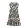 NAME IT KIDS gebloemde jurk NKFVINAYA van polyester donkerblauw/groen/zalm