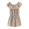 NAME IT KIDS off shoulder jumpsuit NKFVINAYA van polyester lichtbruin