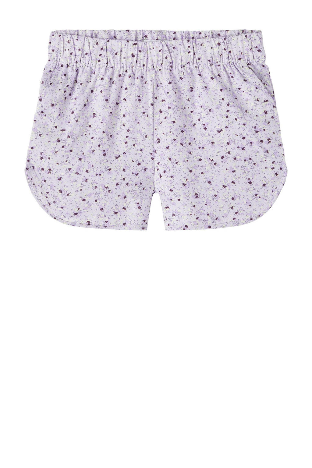 Lilakleurige meisjes NAME IT KIDS short van polyester met regular fit, regular waist en elastische tailleband