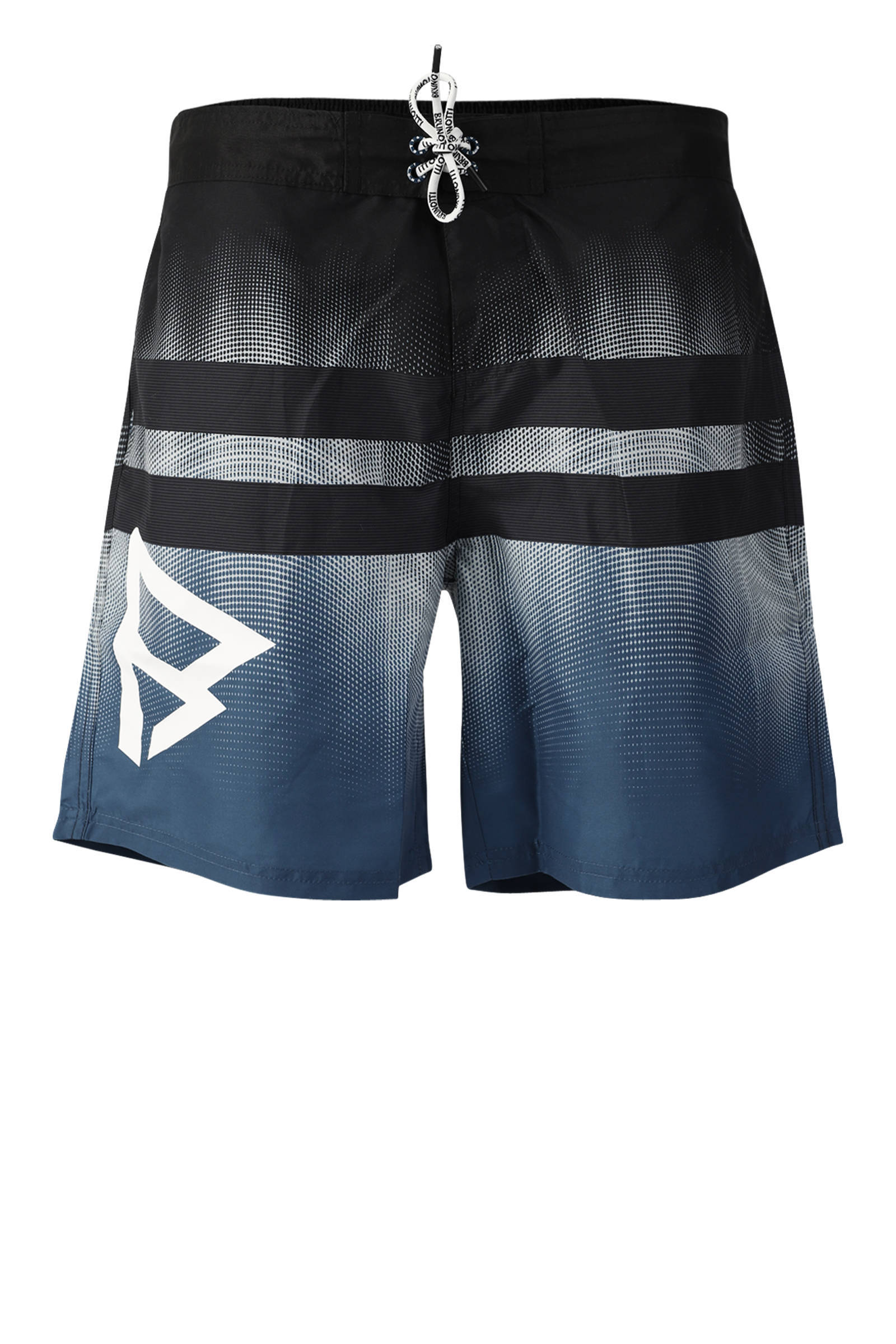 Brunotti zwemshort Archal zwart blauw wehkamp