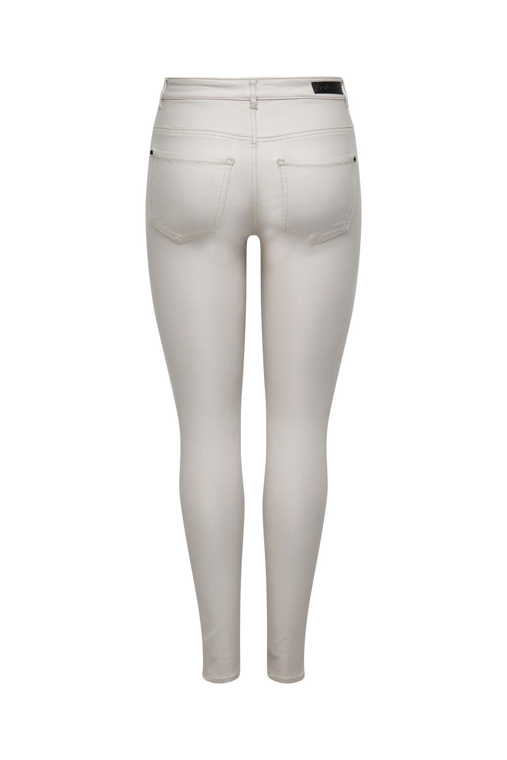 JDY coated high waist skinny broek JDYNEWTHUNDER beige | wehkamp