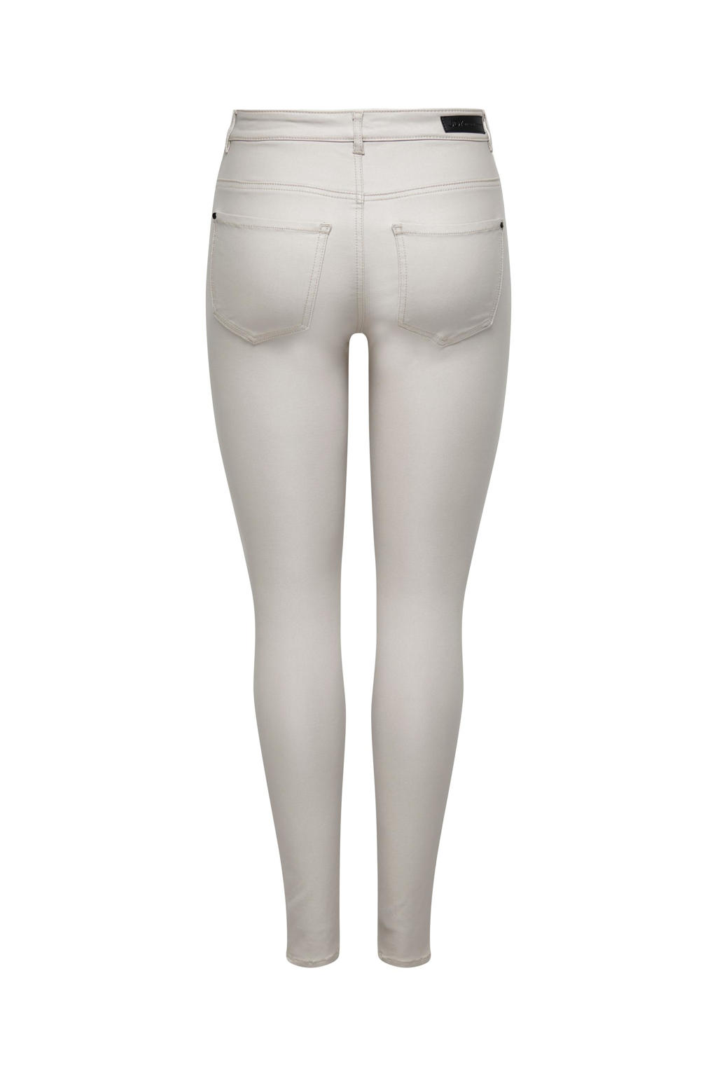 JDY coated high waist skinny broek JDYNEWTHUNDER beige | wehkamp