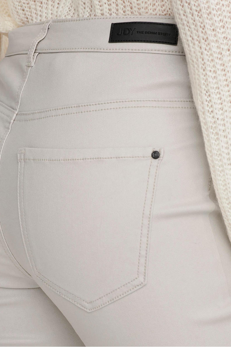 JDY coated high waist skinny broek JDYNEWTHUNDER beige | wehkamp