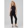 VERO MODA straight fit broek VMJESMILO met linnen zwart
