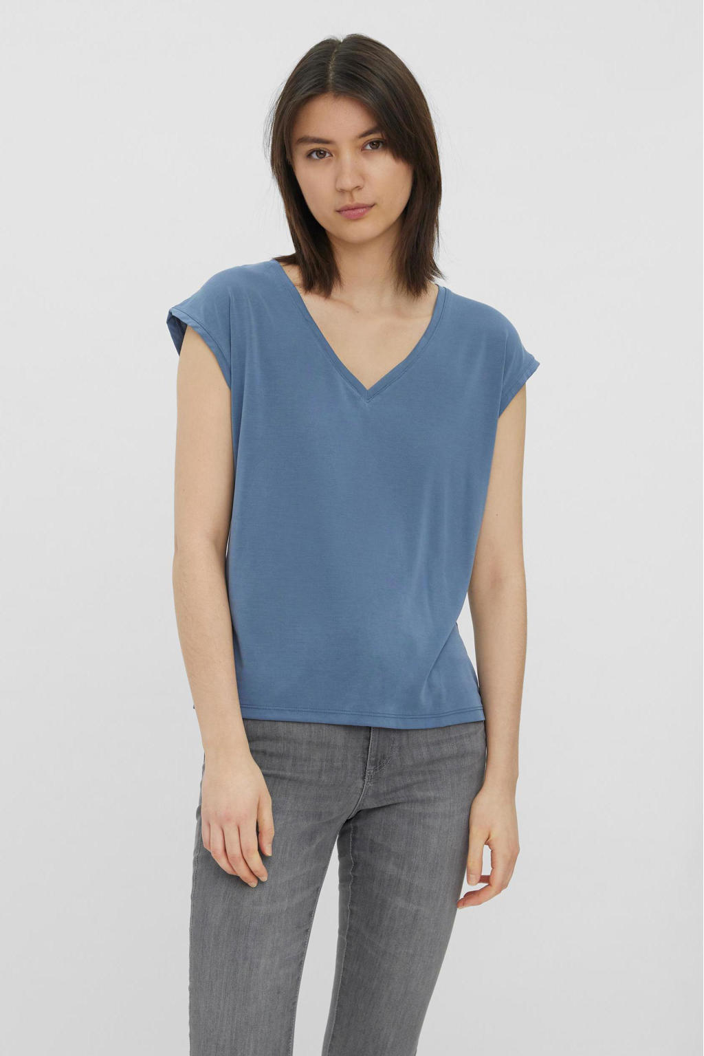 VERO MODA Tshirt VMFILLI petrol wehkamp