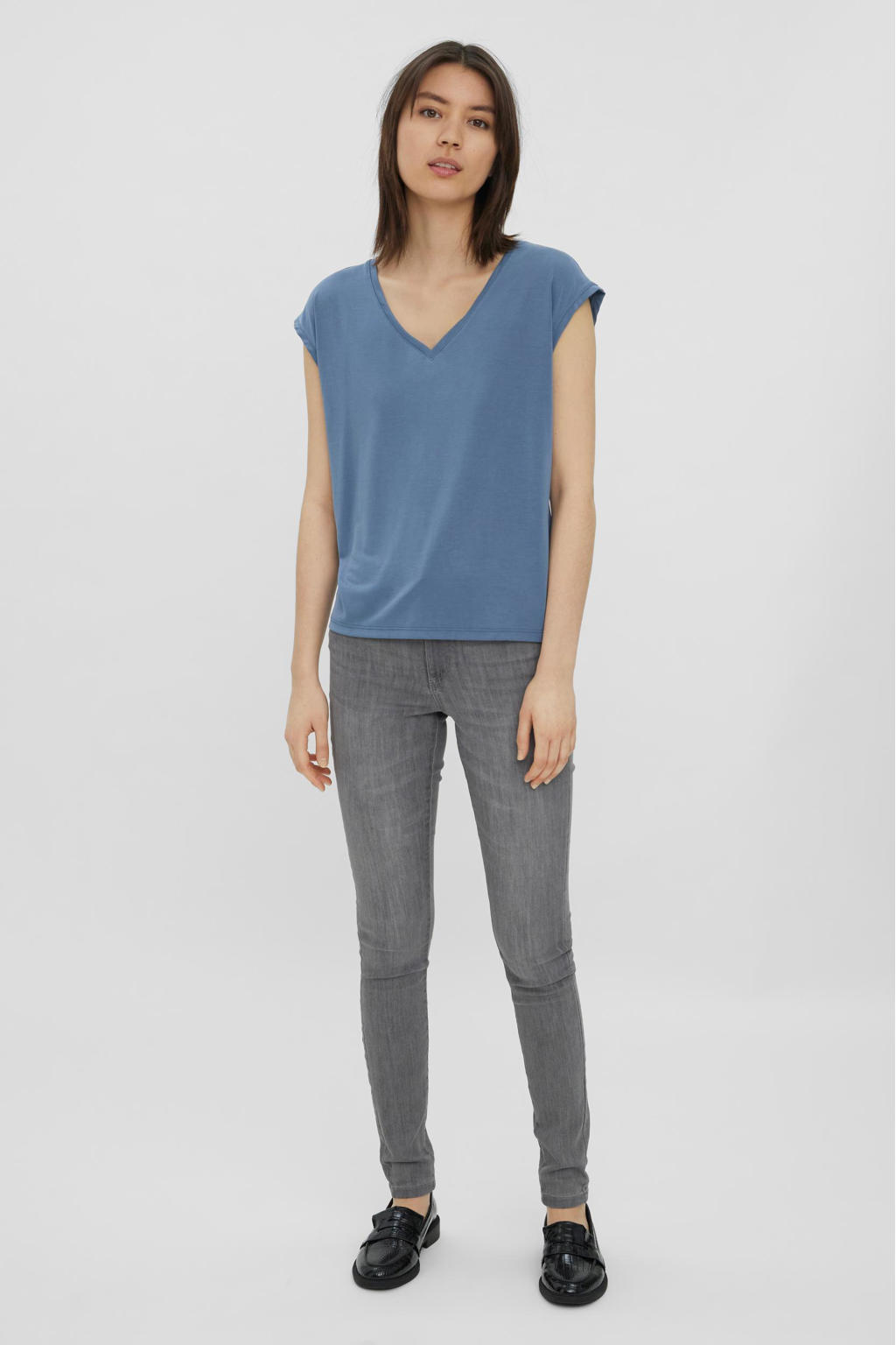 VERO MODA Tshirt VMFILLI petrol wehkamp