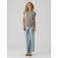 VERO MODA gestreept T-shirt VMAVA donkergroen/ecru