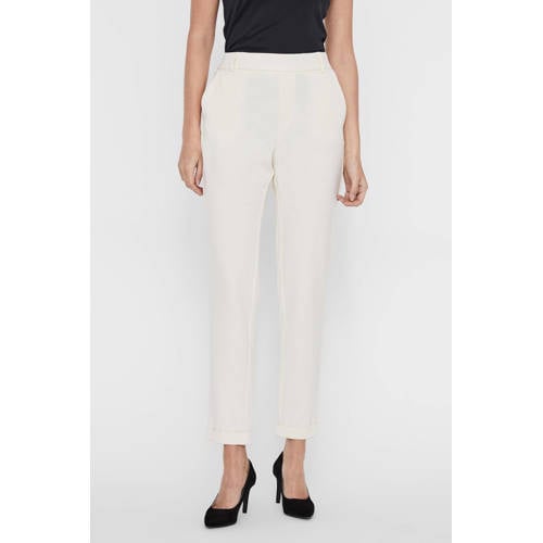 VERO MODA slim fit pantalon VMMAYA ecru afbeelding