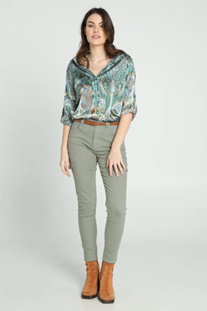 blouse met paisleyprint groen