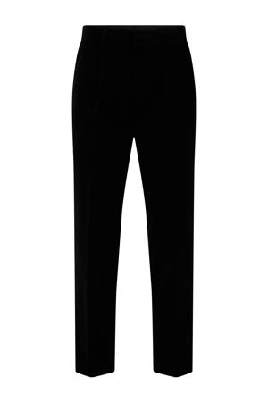 velours slim fit pantalon black 
