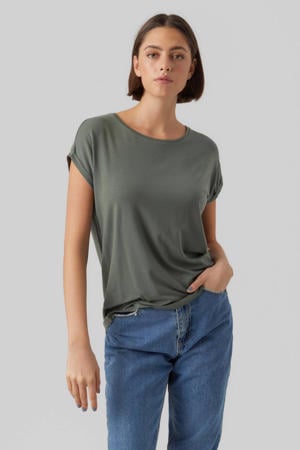 T-shirt VMAVA donkergroen