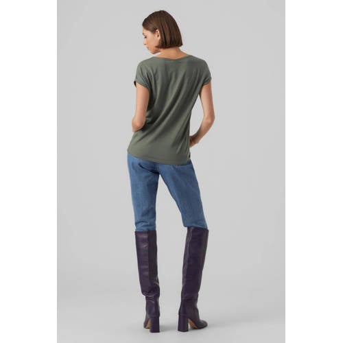 VERO MODA T-shirt VMAVA donkergroen afbeelding