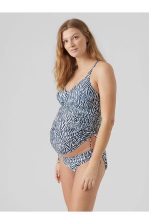 zwangerschapstankini MLGERDA donkerblauw/wit