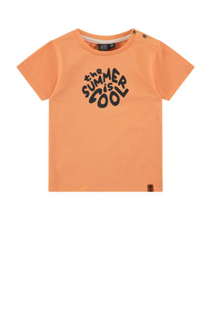 T-shirt met printopdruk oranje