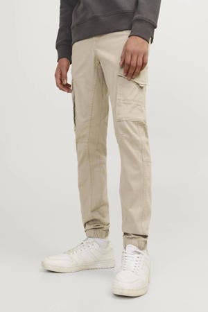 tapered fit cargobroek JPSTPAUL beige-