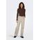 ONLY high waist wide leg jeans ONLJUICY ecru