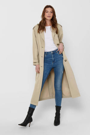 trenchcoat zomer ONLLINE met ceintuur zand