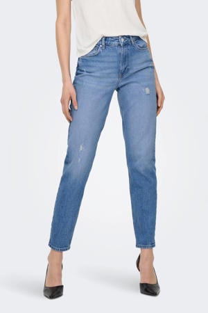 cropped high waist straight fit jeans ONLEMILY light blue