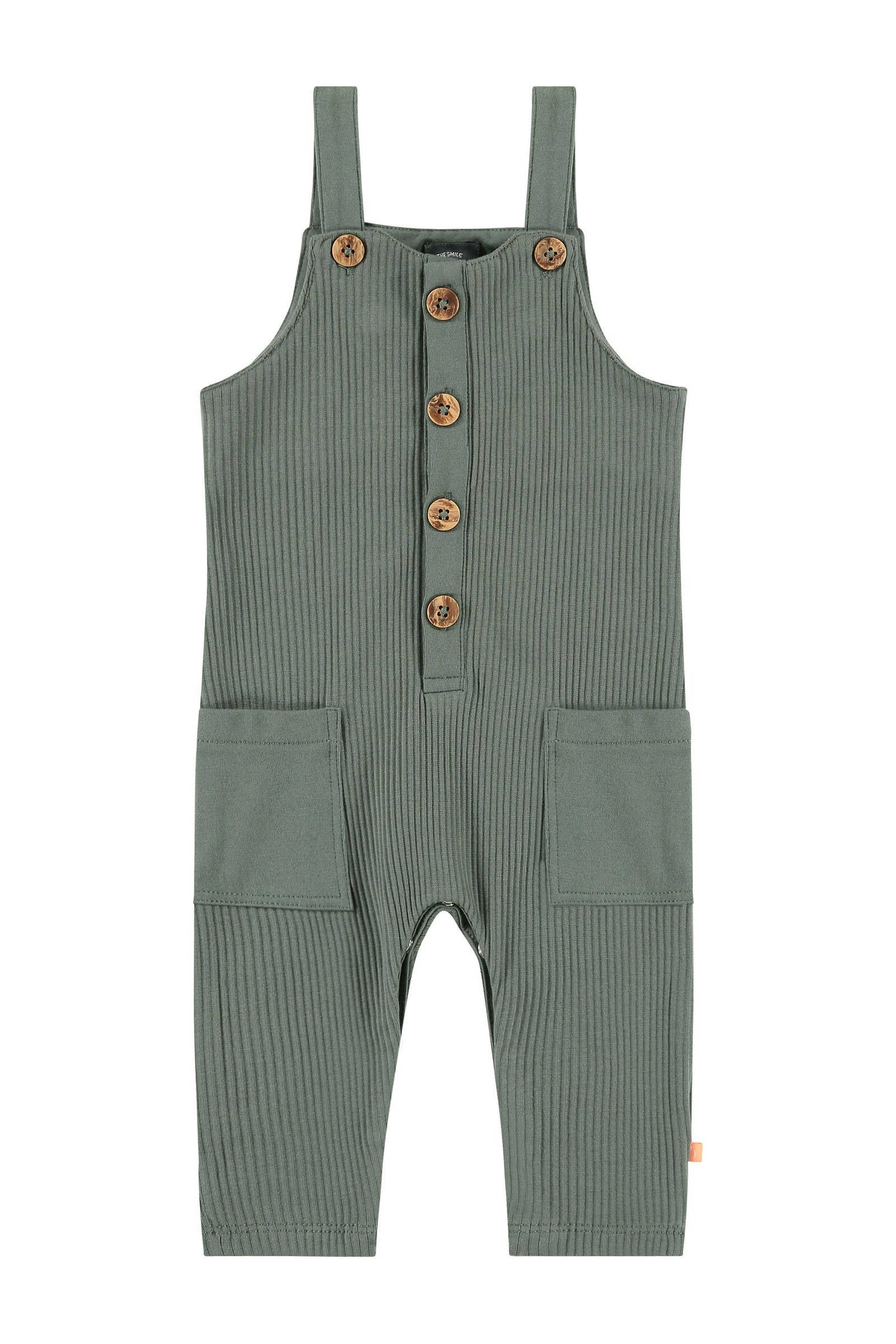 JoJo Maman Bébé EMBROIDERED - Tuinbroek - green tractor/groen