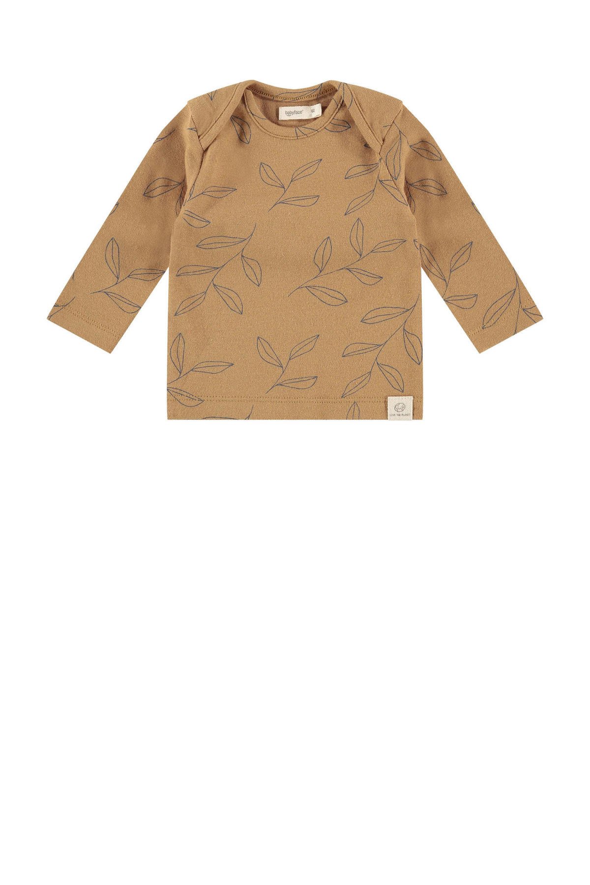 Babyface newborn baby longsleeve met all over print geel wehkamp