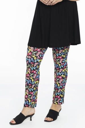 slim fit tregging DOLCE van travelstof met dierenprint multi