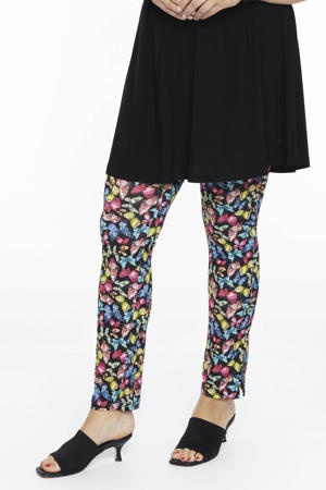 slim fit tregging DOLCE van travelstof met dierenprint multi