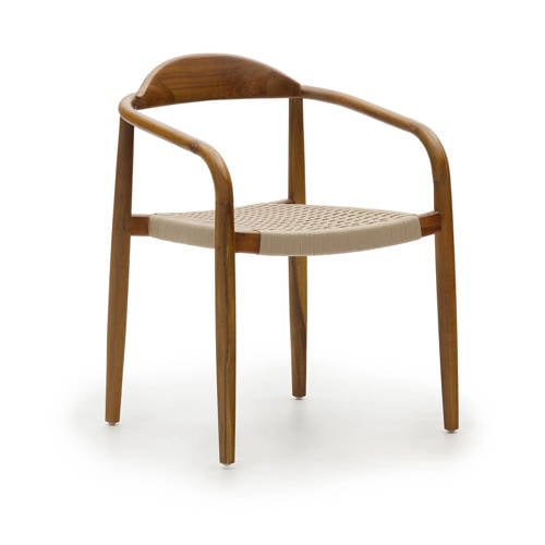 Kave Home eetkamerstoel (set van 2) Nina - Natural Fabric