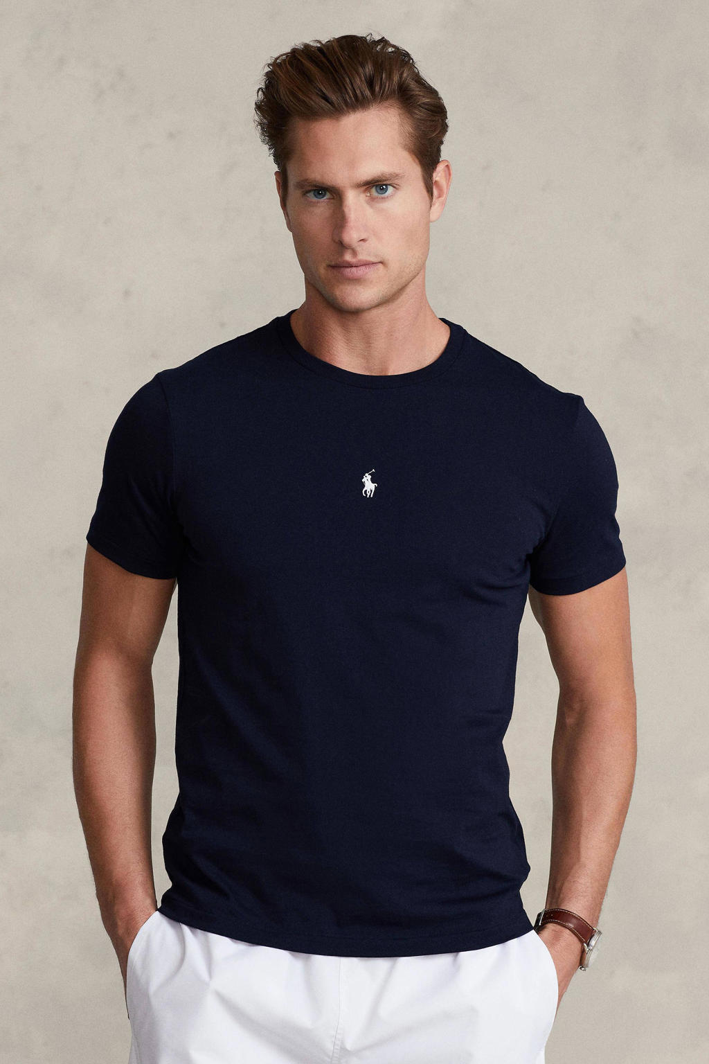 POLO Ralph Lauren slim fit Tshirt aviator navy wehkamp