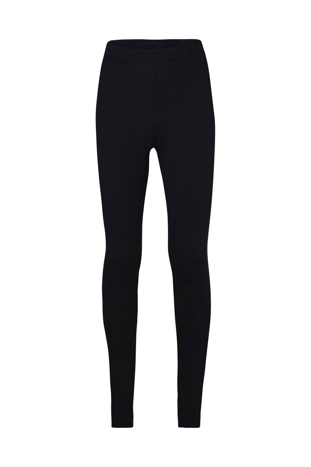 Zwarte dames Miss Etam legging Leyla van katoen met skinny fit, high waist en effen