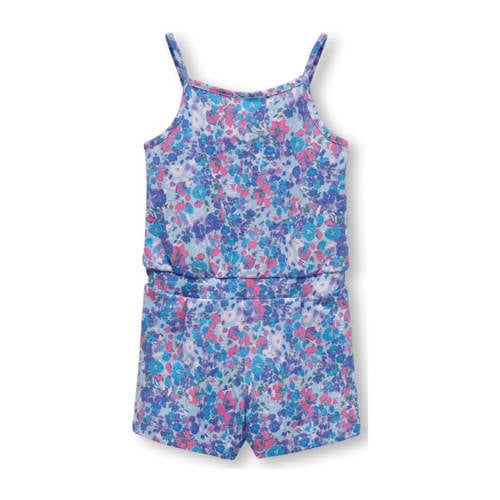 KIDS ONLY MINI jumpsuit KMGPAIGE met all over print blauw/roze