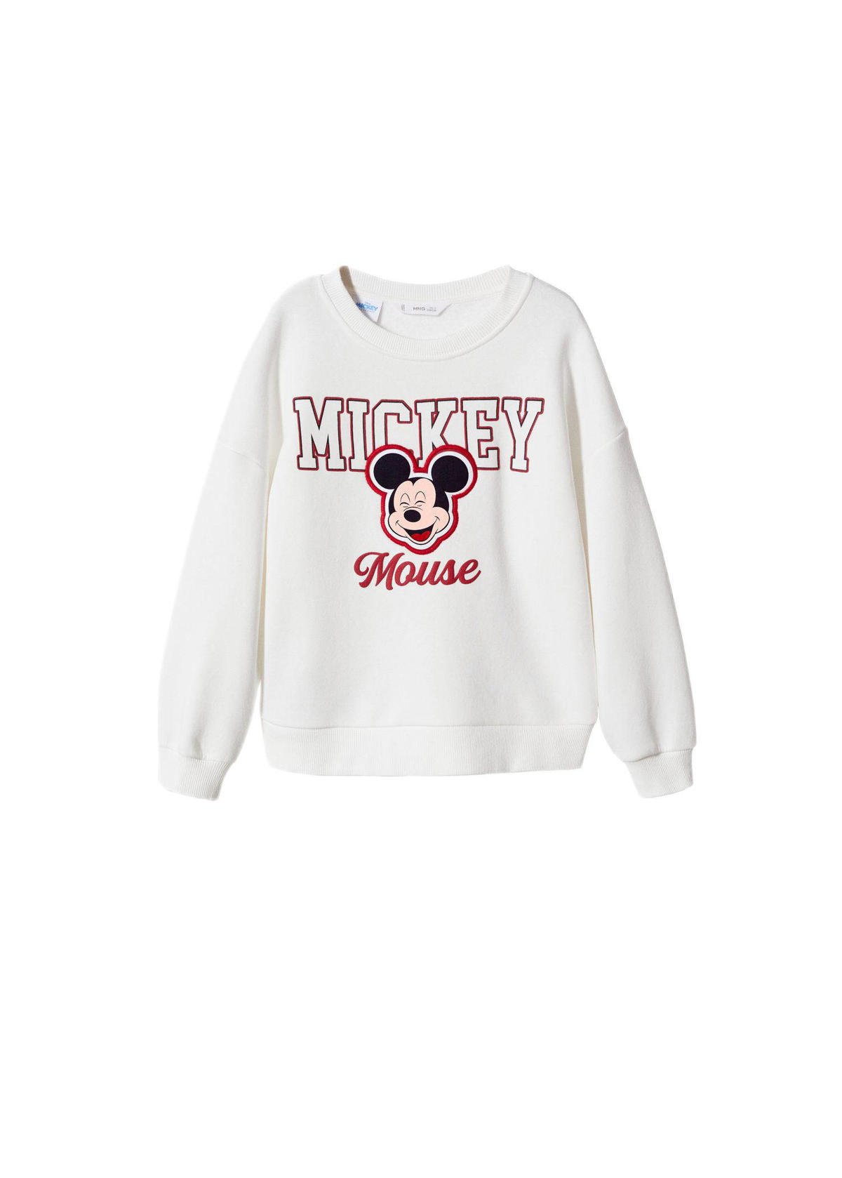 Getand opwinding cement Mango Kids Mickey Mouse sweater met printopdruk ecru | wehkamp