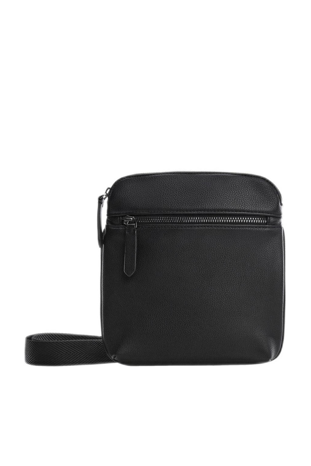 Lacoste VERTICAL CAMERA BAG UNISEX - Schoudertas - noir/gris/zwart Lacoste VERTICAL CAMERA BAG UNISEX - Schoudertas - noir/gris/zwart